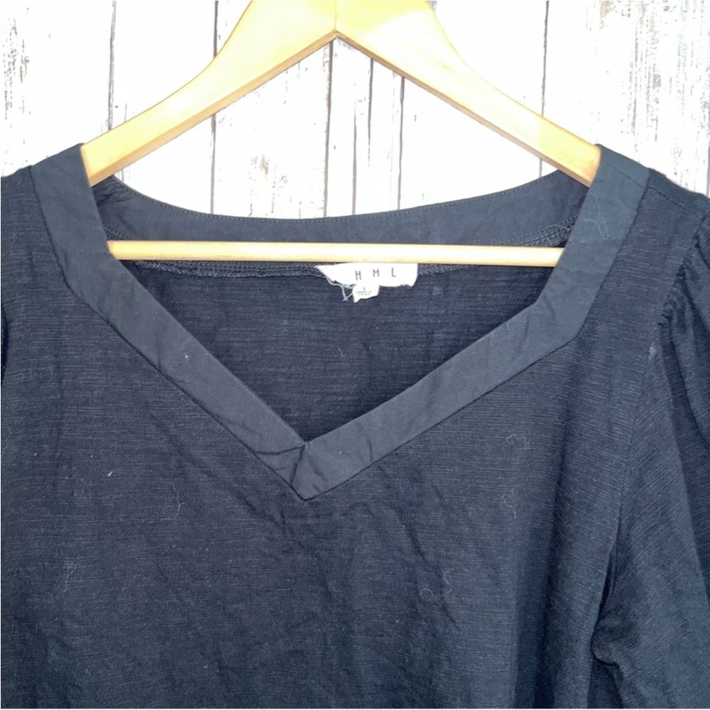 THML Black Puff Sleeve Blouse - Picture 3 of 4
